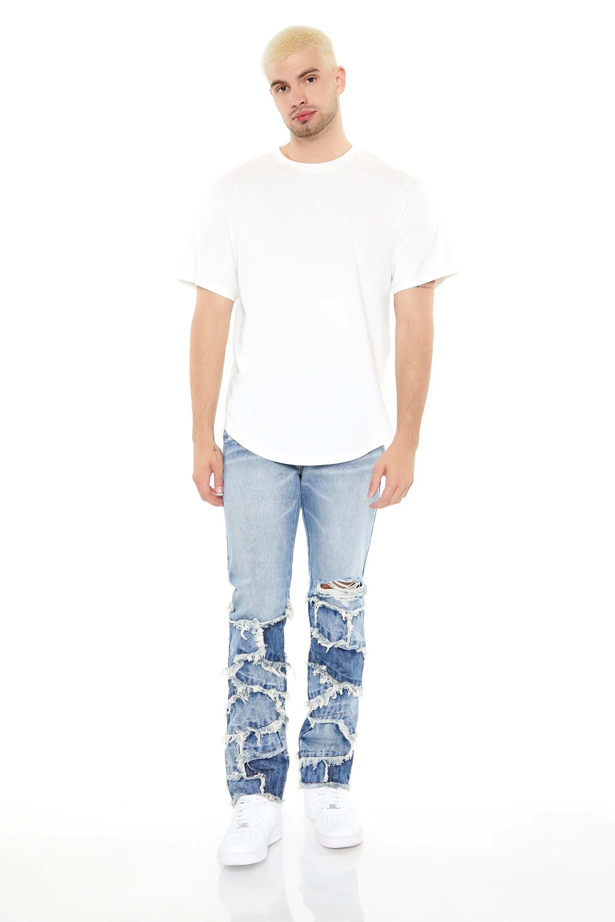 Jean mince avec empiècement et franges sold by Urban Planet product image thumbnail 2