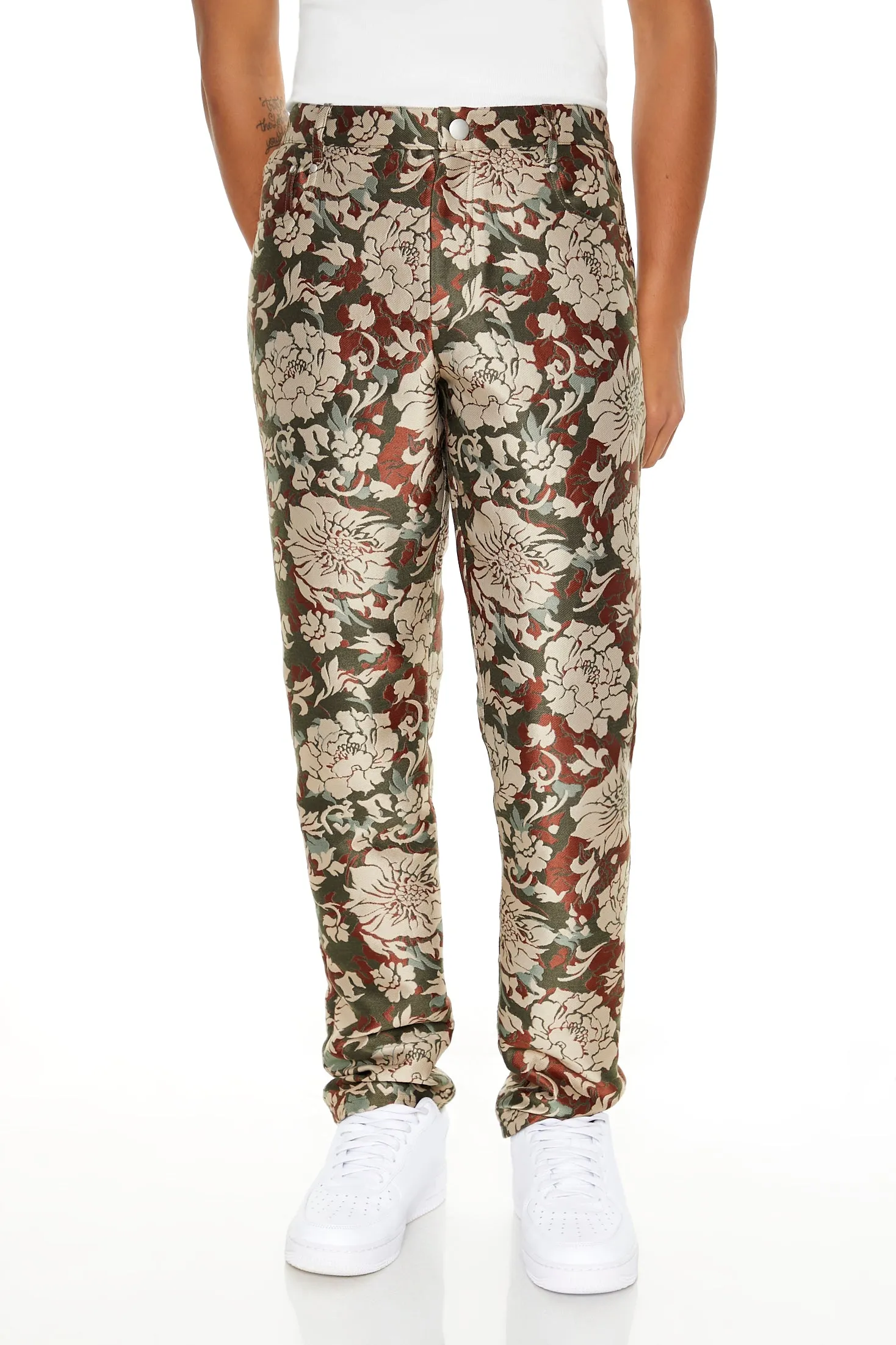 Jacquard Floral Slim Fit Pant sold by Urban Planet