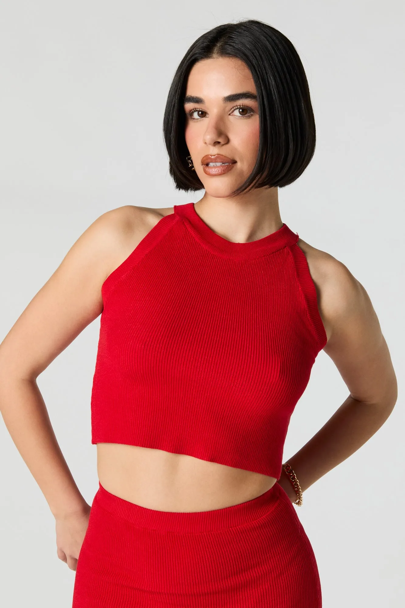 Débardeur court en tricot côtelé sold by Urban Planet product image thumbnail 4