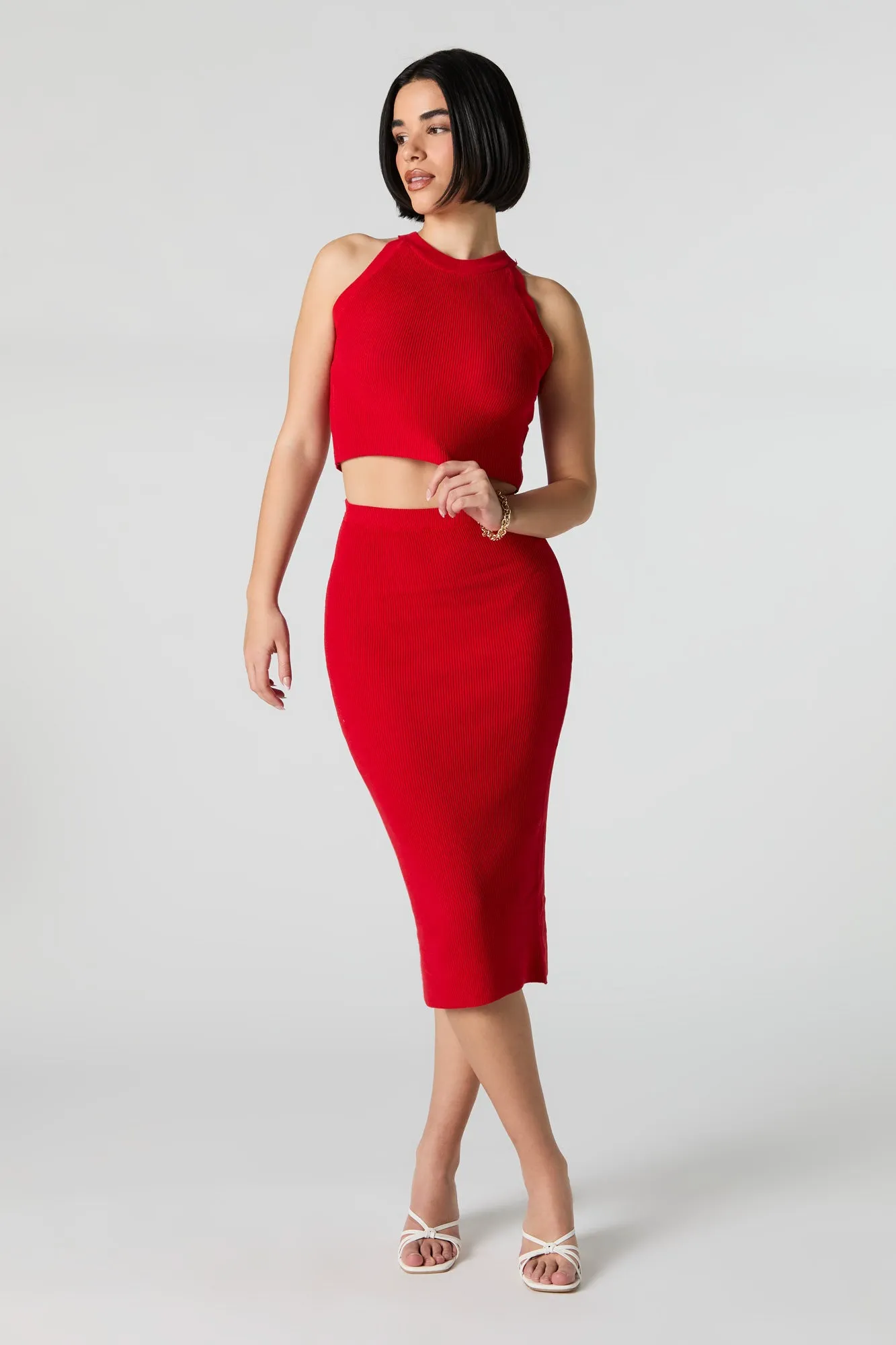 Débardeur court en tricot côtelé sold by Urban Planet product image thumbnail 3