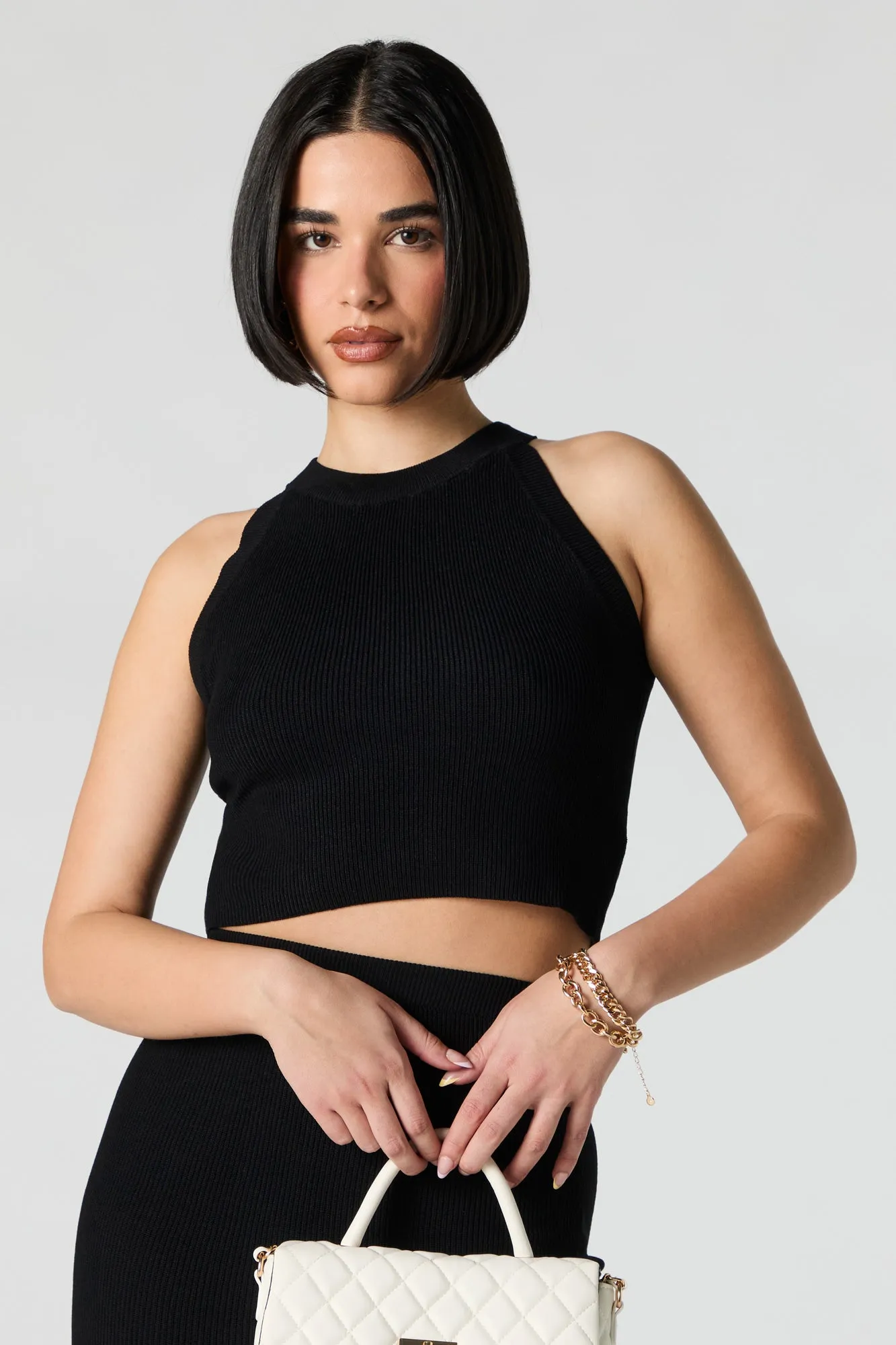 Débardeur court en tricot côtelé sold by Urban Planet product image thumbnail 5