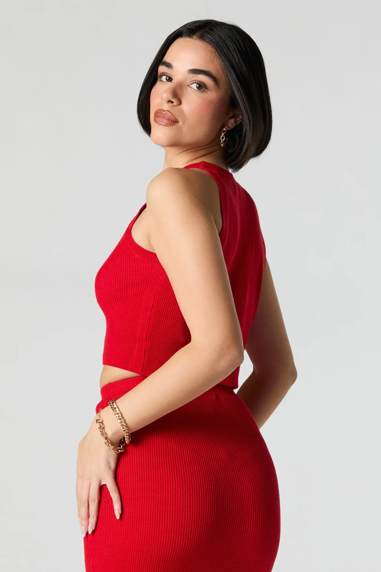 Débardeur court en tricot côtelé sold by Urban Planet product image thumbnail 2