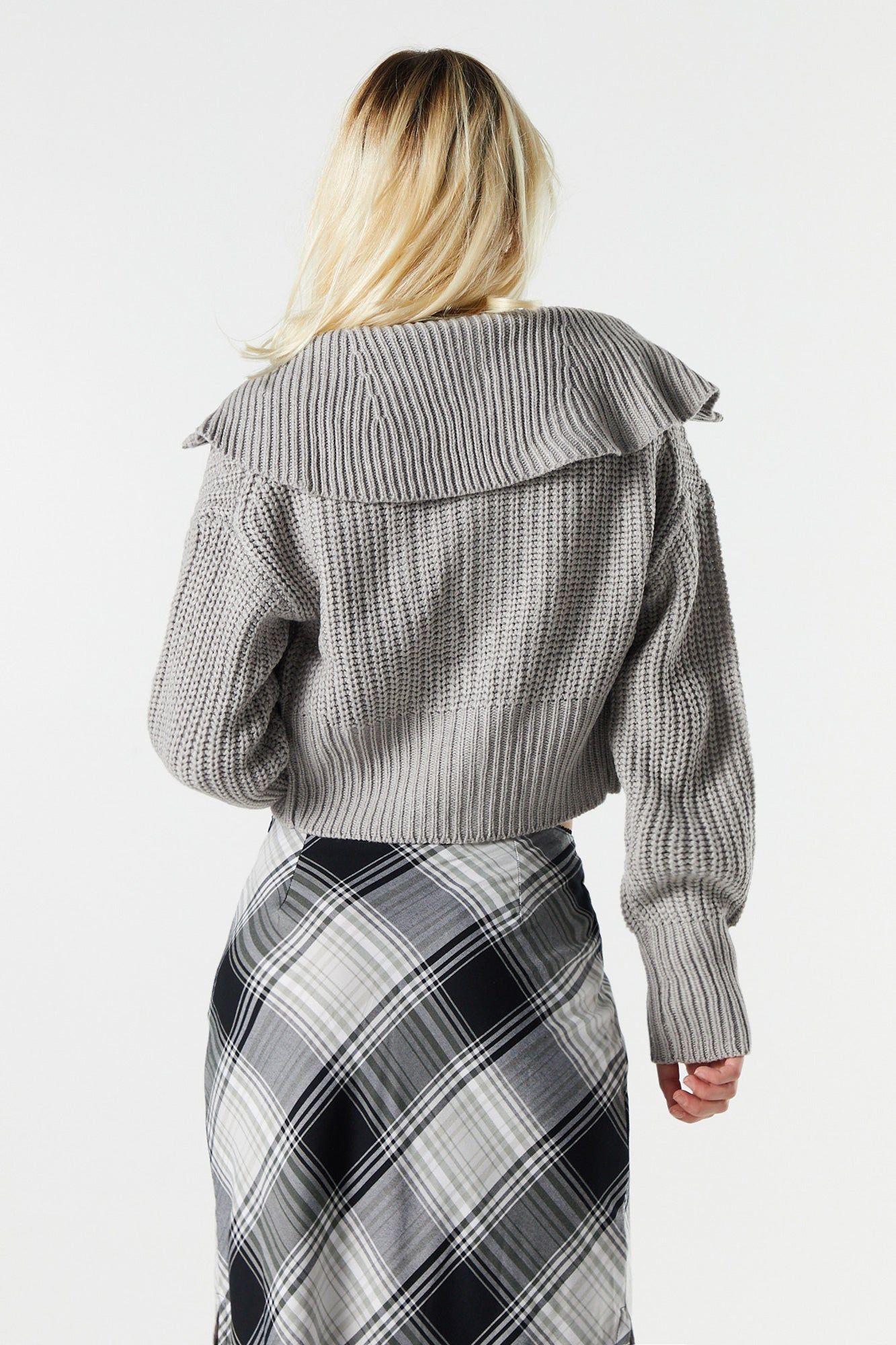 Zip-Up Knit Sweater sold by Urban Planet product image thumbnail 2