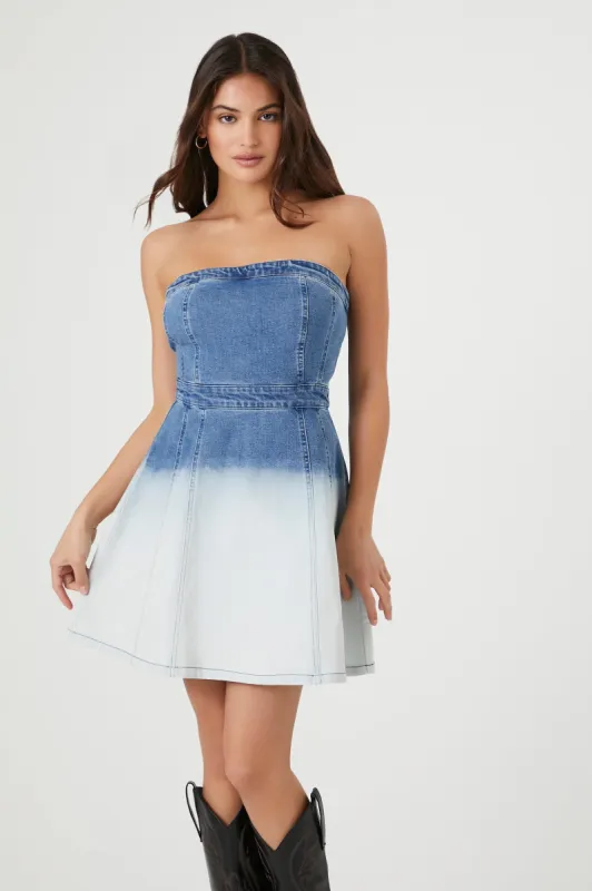 Miirobe tubulaire en denim délavé ombré sold by Urban Planet