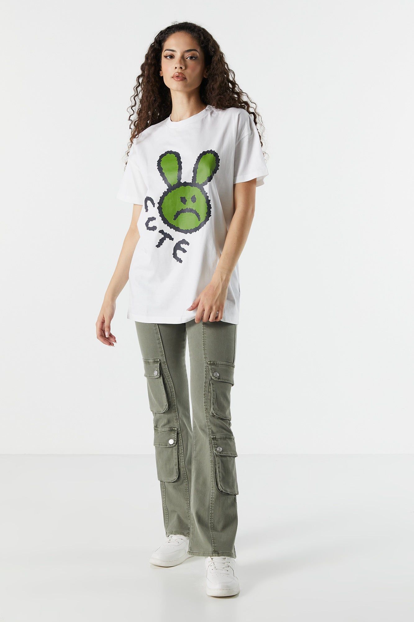 T-shirt surdimensionné de coupe garçonne à imprimé Cute sold by Urban Planet product image thumbnail 3