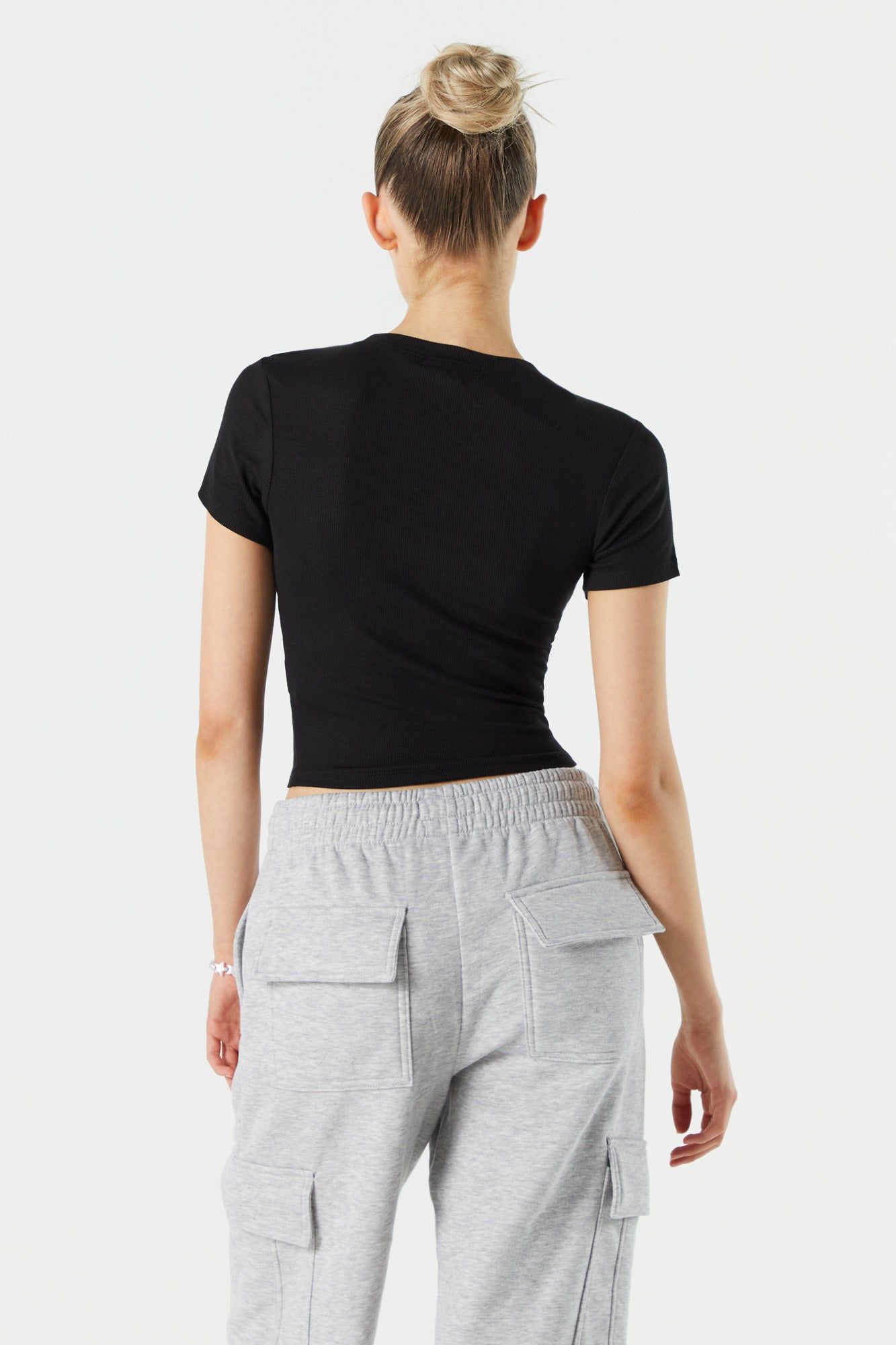 T-shirt ras du cou côtelé ultracourt sold by Urban Planet product image thumbnail 2