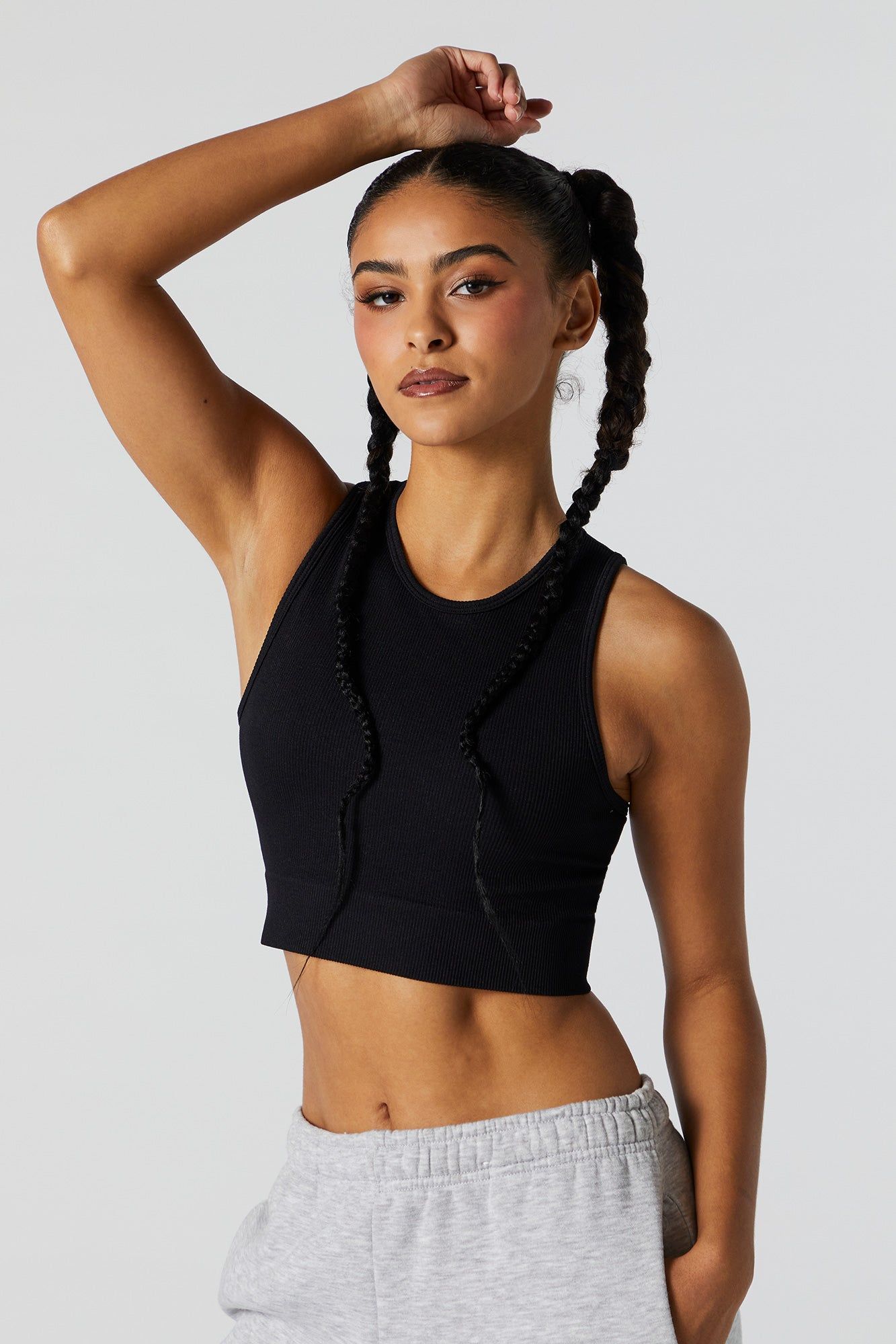 Débardeur côtelé court sans couture sold by Urban Planet product image thumbnail 4