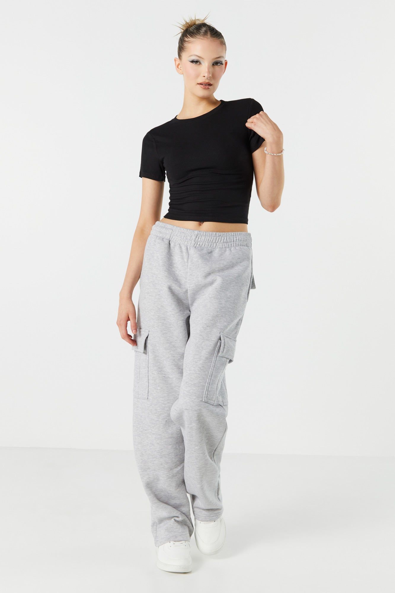 T-shirt ras du cou côtelé ultracourt sold by Urban Planet product image thumbnail 3