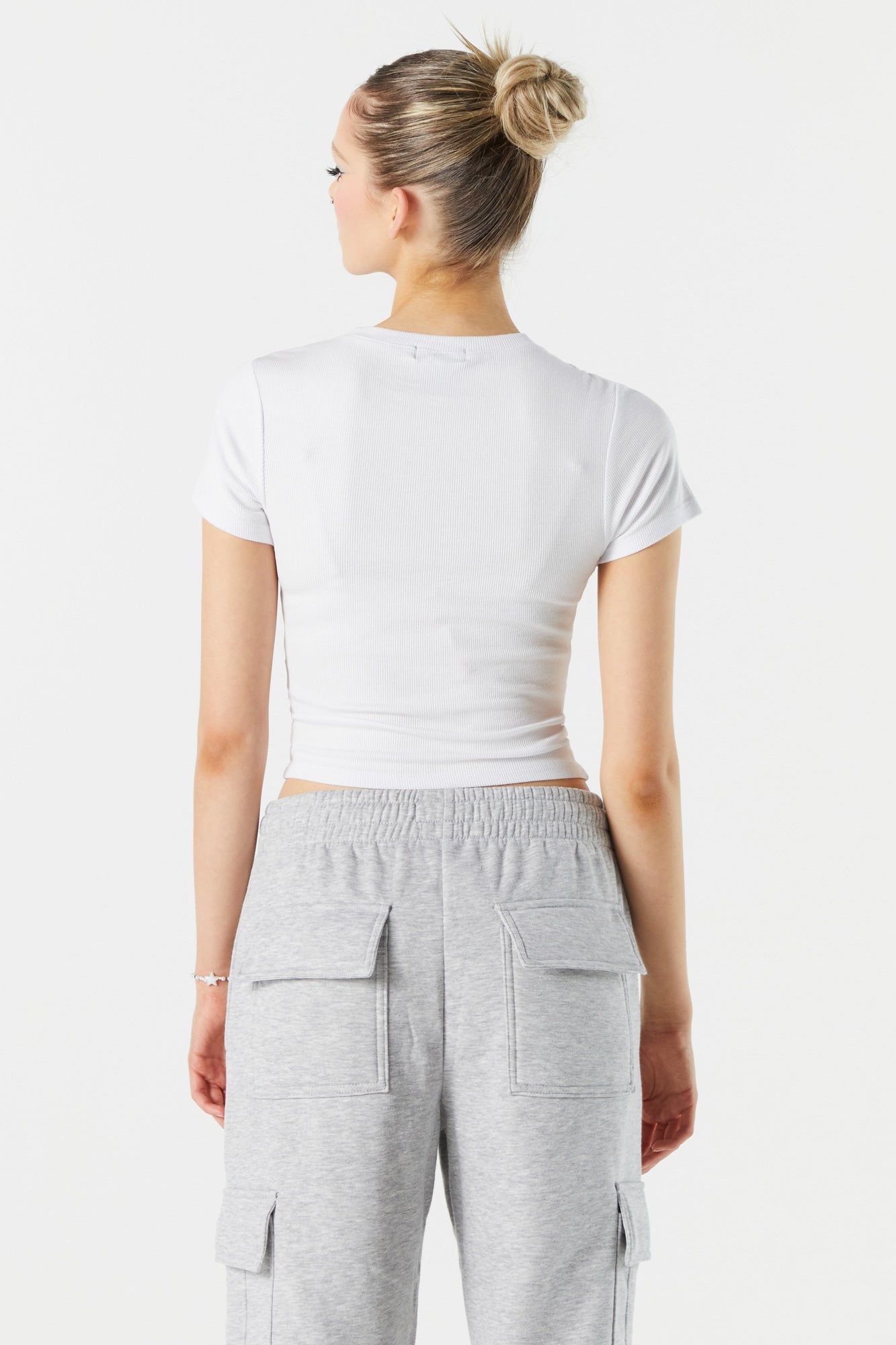 T-shirt ras du cou côtelé ultracourt sold by Urban Planet product image thumbnail 8