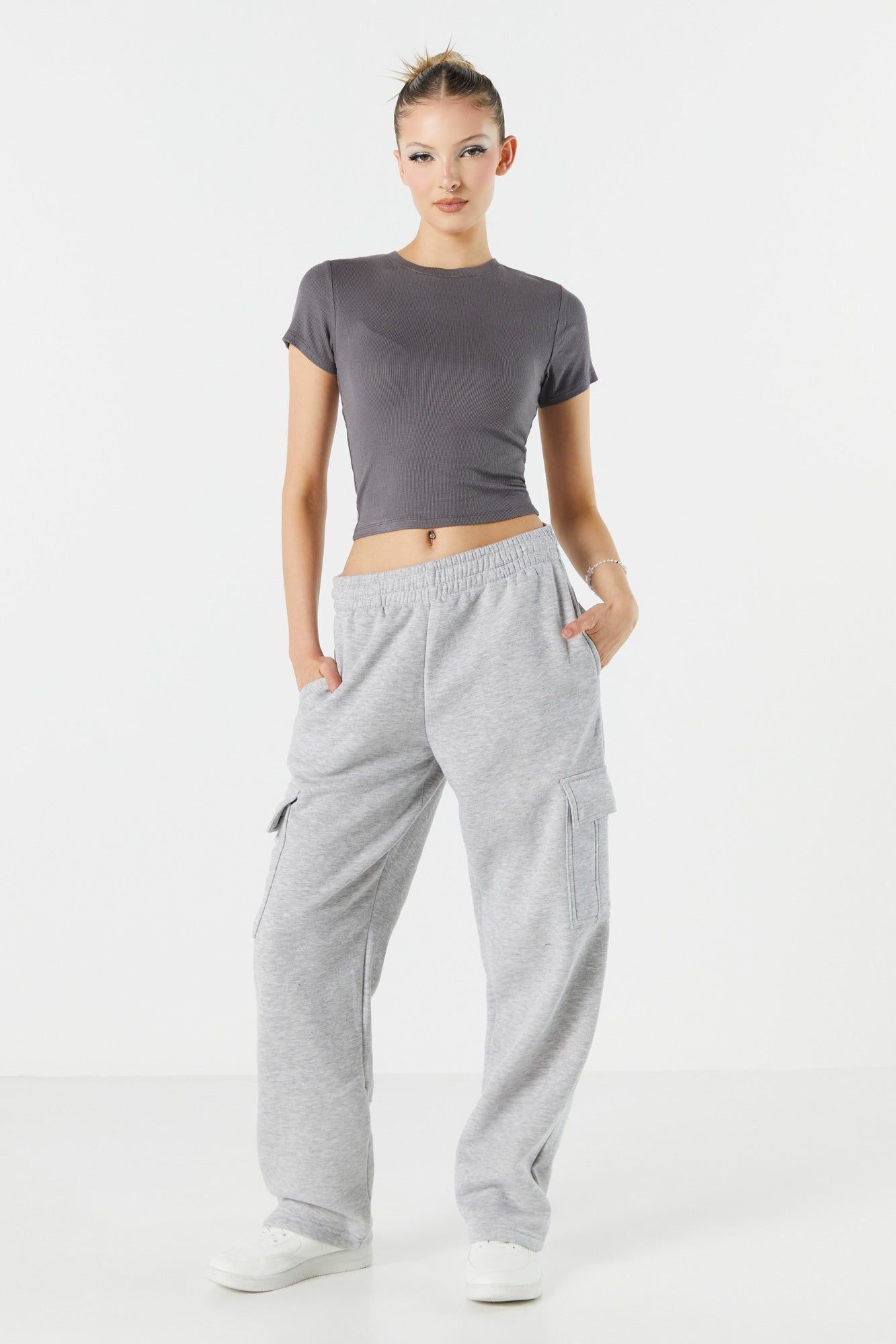 T-shirt ras du cou côtelé ultracourt sold by Urban Planet product image thumbnail 6