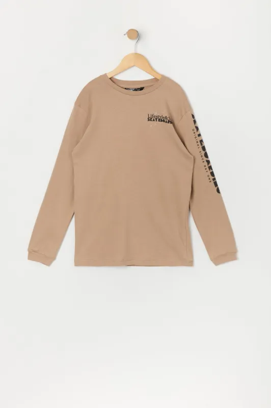 Boys Skateboard Graphic Long Sleeve Top sold by Urban Planet