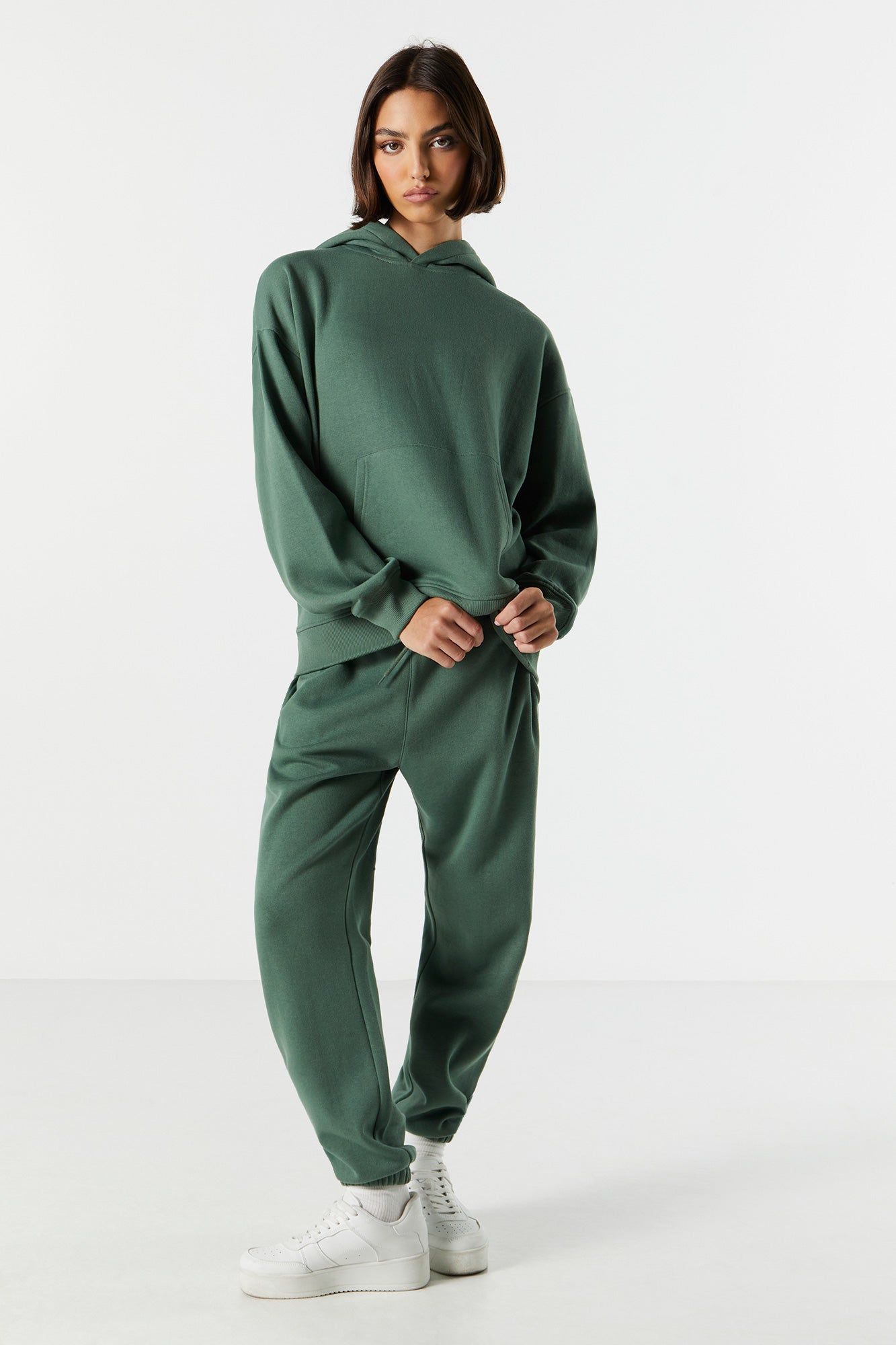Pantalon de jogging en molleton uni sold by Urban Planet