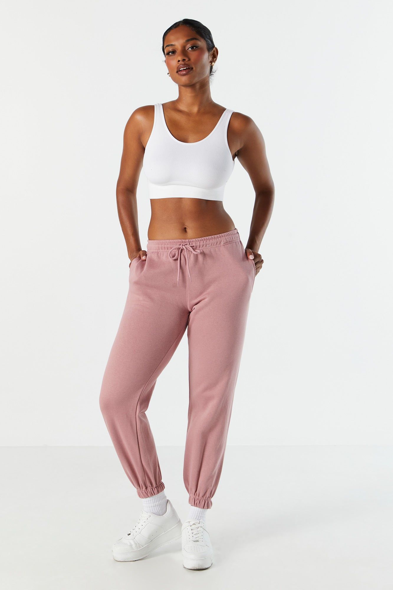 Pantalon de jogging en molleton uni sold by Urban Planet product image thumbnail 4