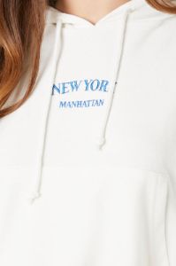 Haut à capuchon en molleton avec motif brodé New York sold by Urban Planet