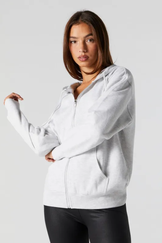 Fleece Zip-Up Hoodie sold by Urban Planet
