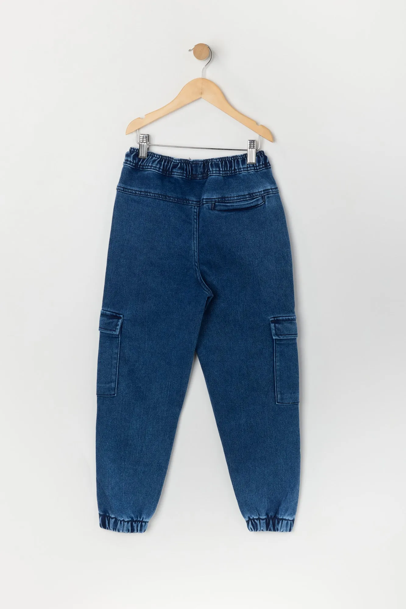 Jogger cargo en denim délavé à l'acide pour garçon sold by Urban Planet product image thumbnail 4