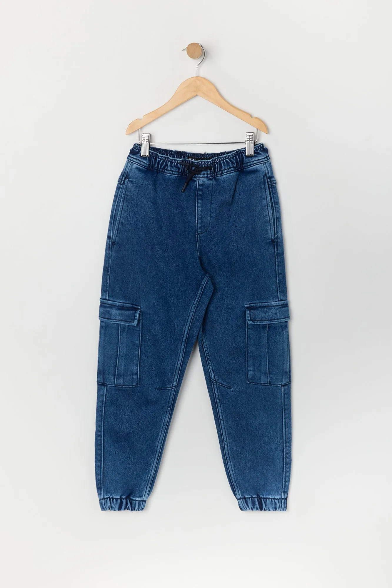 Jogger cargo en denim délavé à l'acide pour garçon sold by Urban Planet product image thumbnail 3