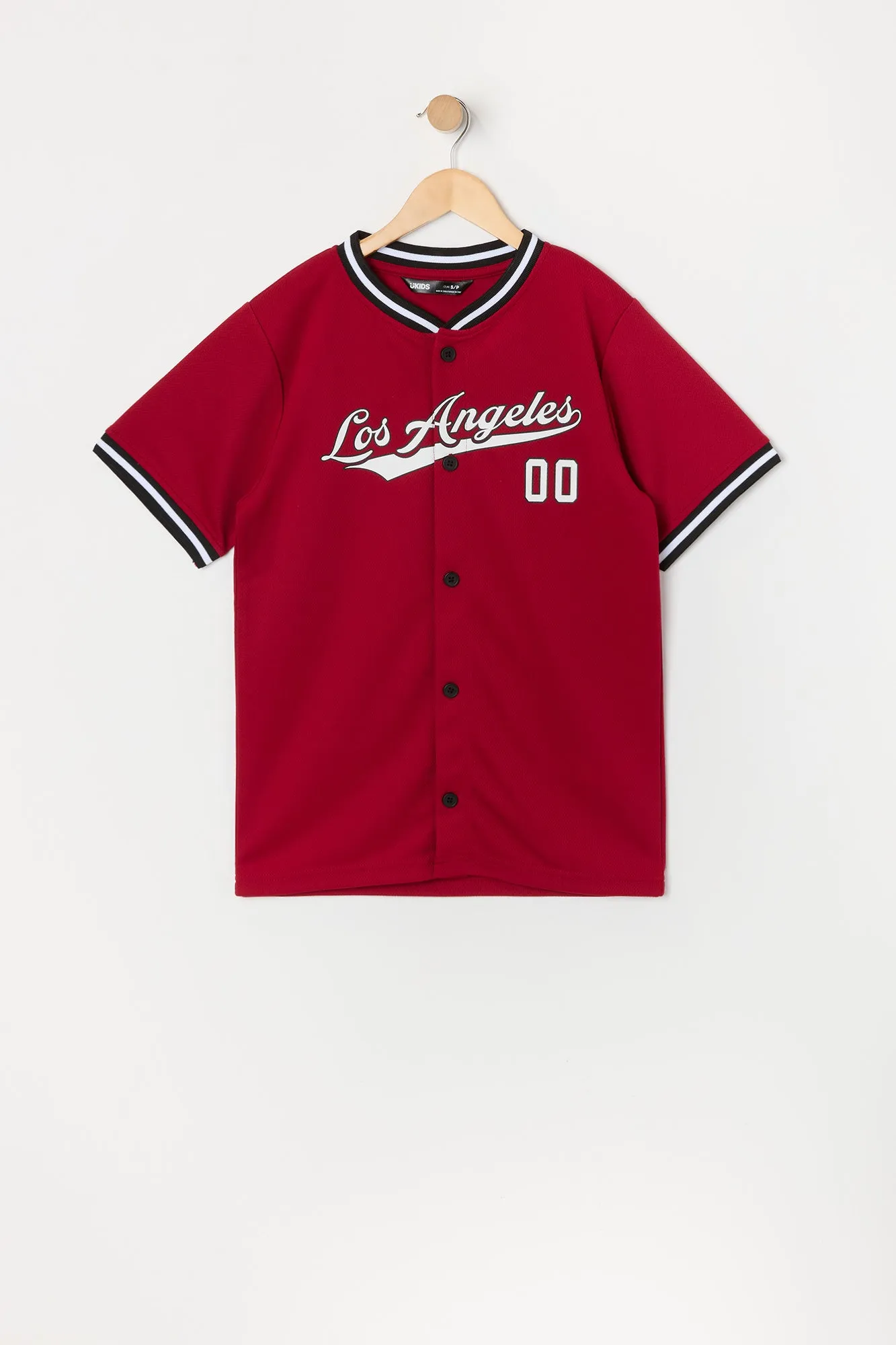 Boys LA Graphic Mesh Baseball Jersey sold by Urban Planet