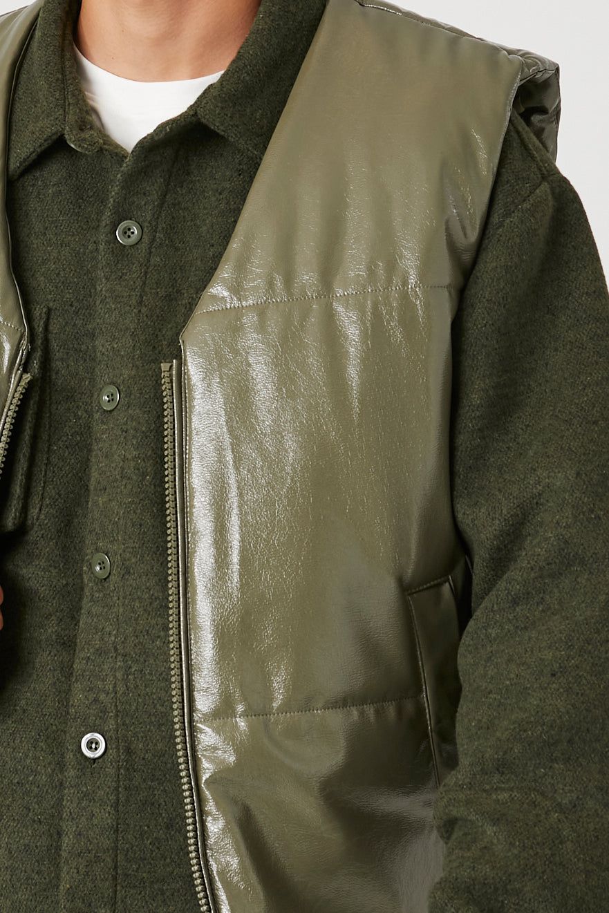 Faux Leather Puffer Vest sold by Urban Planet product image thumbnail 5