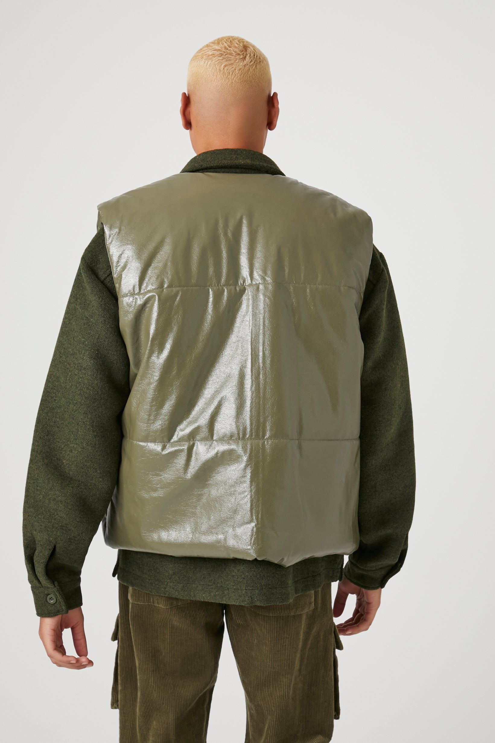 Faux Leather Puffer Vest sold by Urban Planet product image thumbnail 3