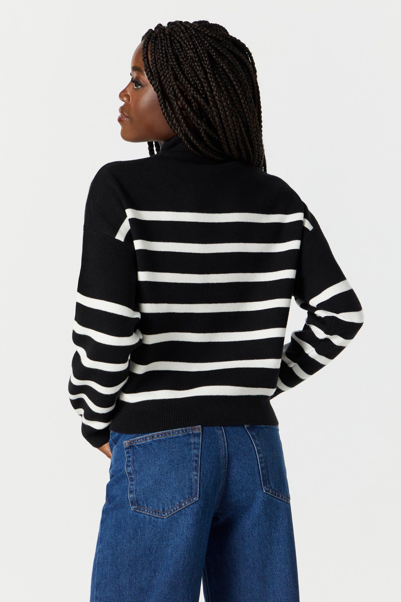 Mock Neck Striped Sweater sold by Urban Planet product image thumbnail 5