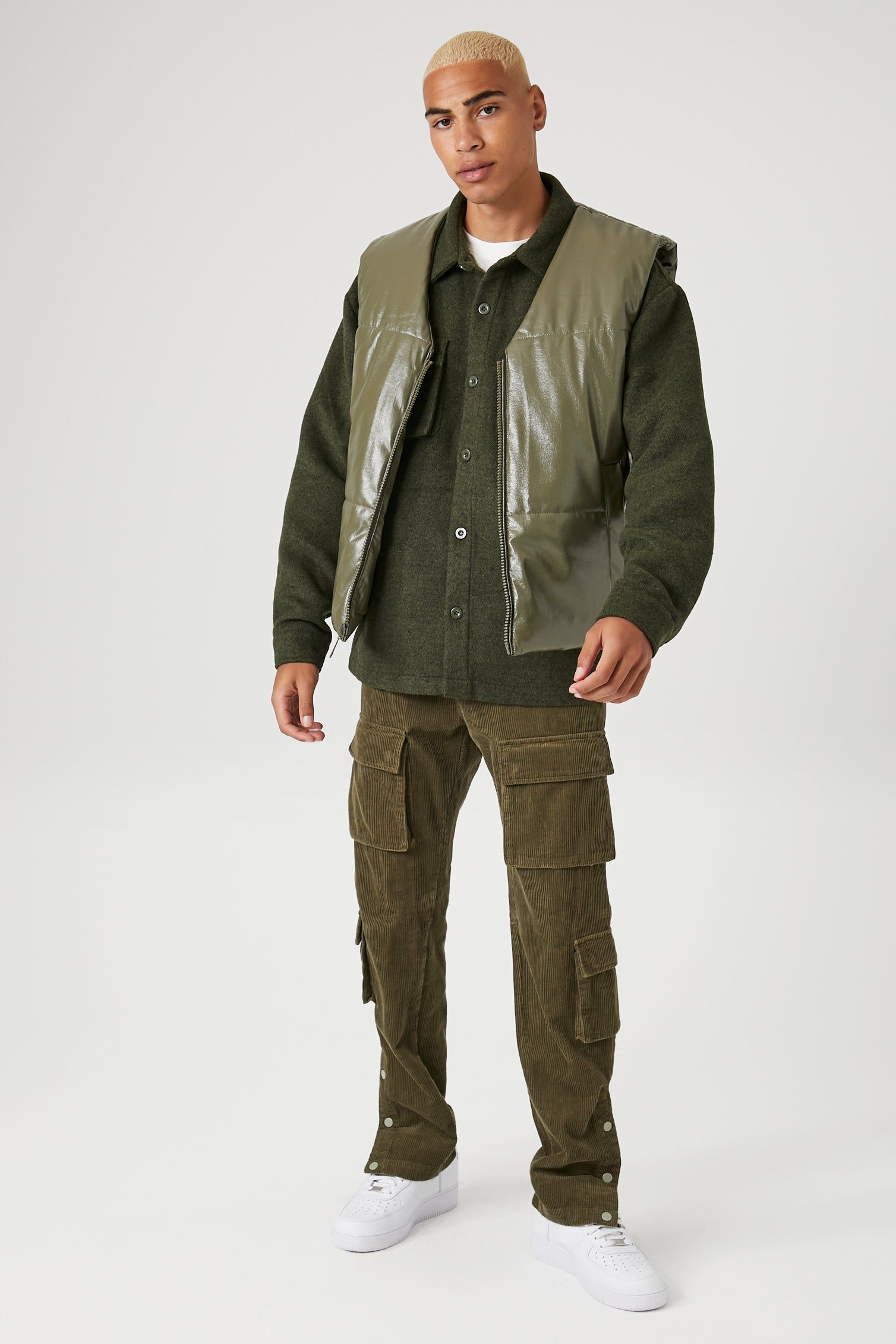 Faux Leather Puffer Vest sold by Urban Planet product image thumbnail 4