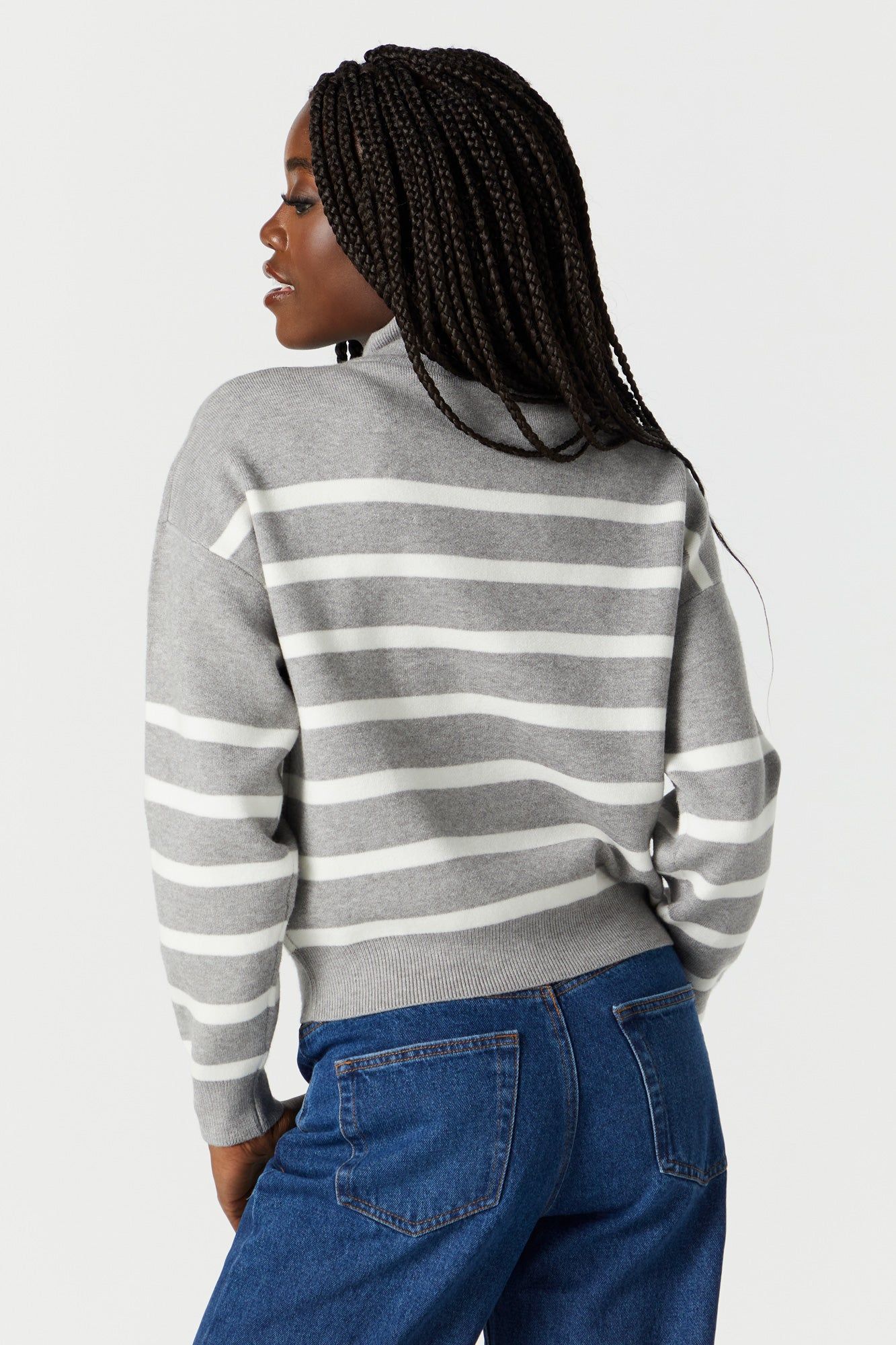 Mock Neck Striped Sweater sold by Urban Planet product image thumbnail 2