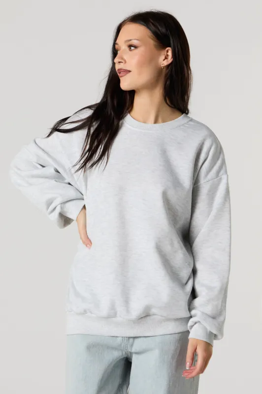 Oversized Fleece Crewneck Sweatshirt sold by Urban Planet