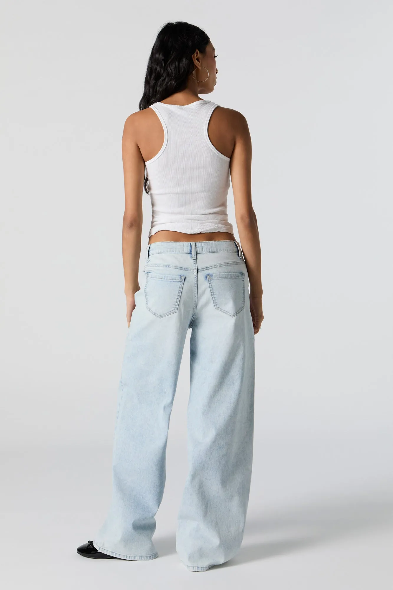 Jean extensible à taille haute et jambe large sold by Urban Planet product image thumbnail 3