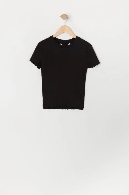 T-shirt avec ourlet volanté pour fille sold by Urban Planet