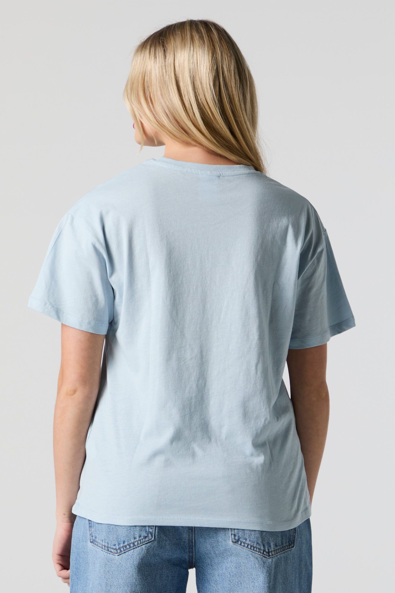 Smile More Worry Less Graphic Boyfriend T-Shirt sold by Urban Planet product image thumbnail 4