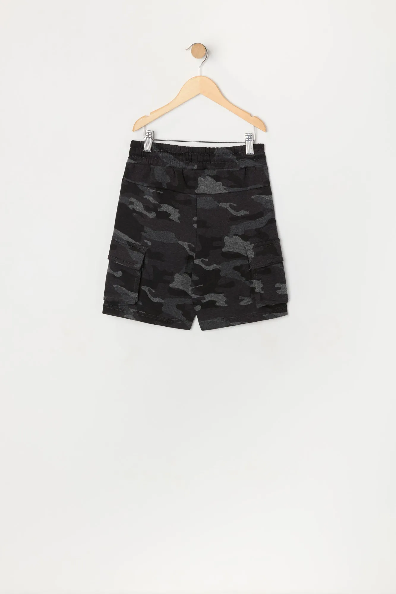 Boys Camo Fleece Drawstring Cargo Short sold by Urban Planet product image thumbnail 2