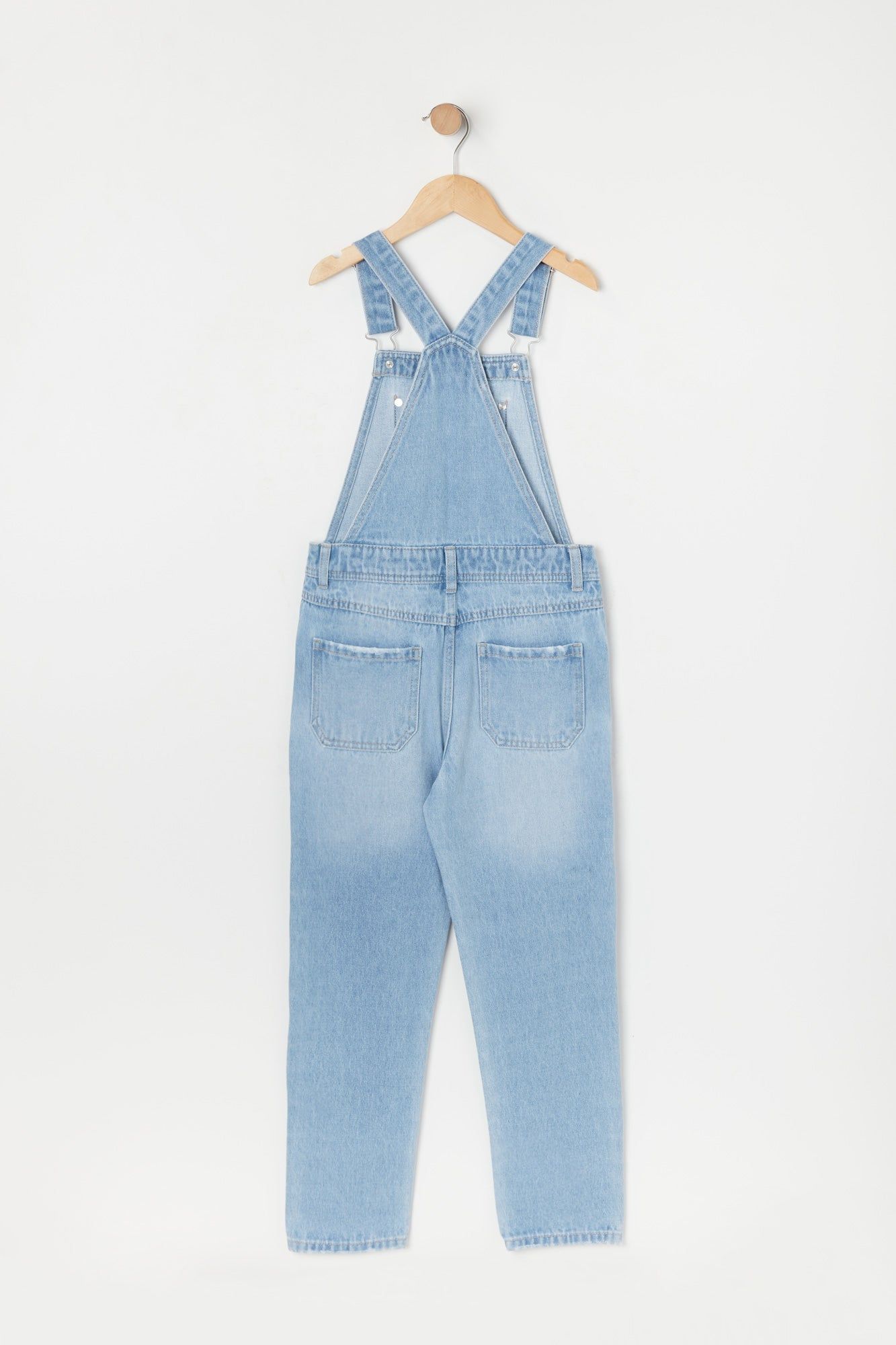 Girls Light Wash Denim Overall sold by Urban Planet product image thumbnail 2