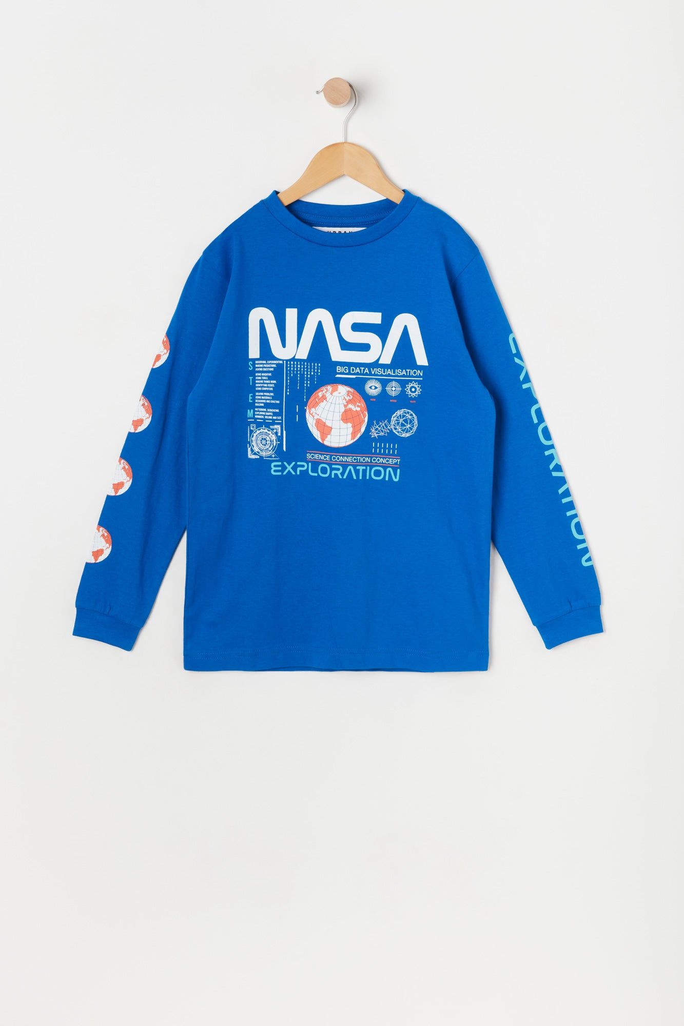 Boys Nasa Exploration Graphic Long Sleeve Top sold by Urban Planet