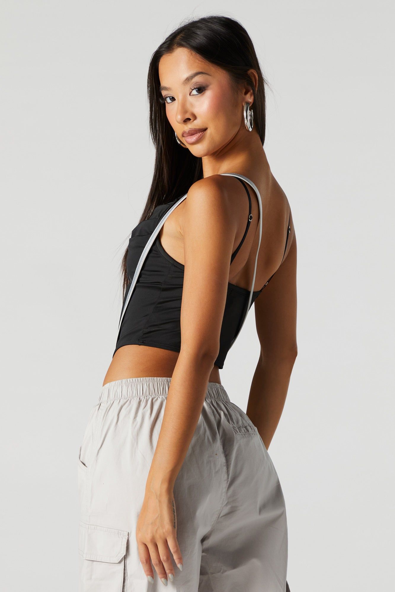 Cowl Neck Corset Top sold by Urban Planet product image thumbnail 2