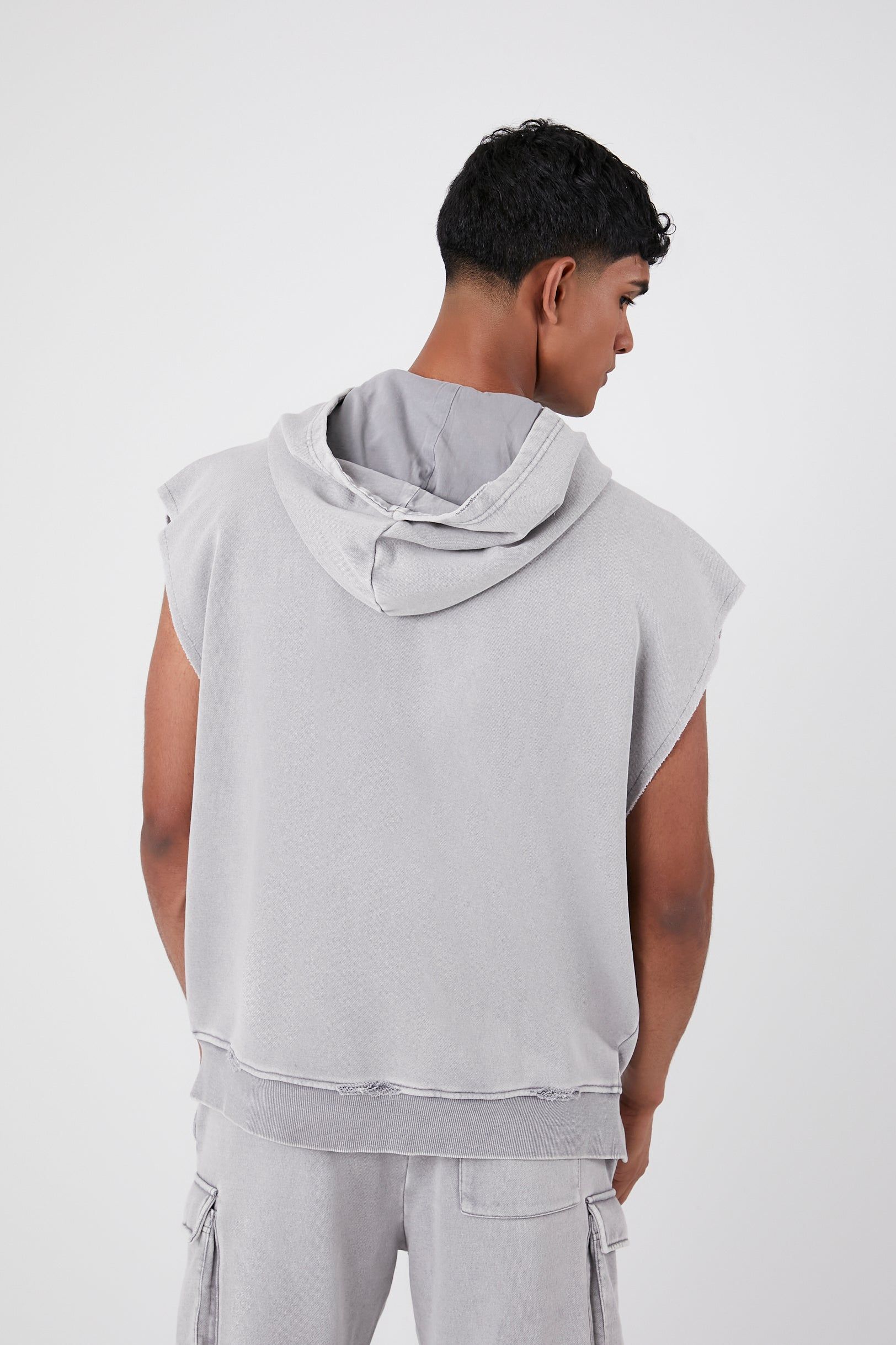 Sleeveless Mineral Wash Hoodie sold by Urban Planet product image thumbnail 3