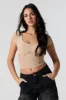 Haut écourté en filet à décolleté en cur sold by Urban Planet