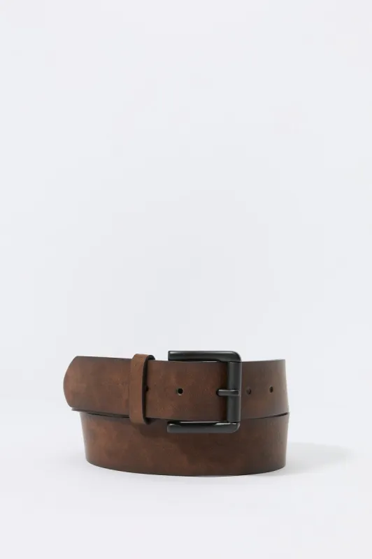 Brown Faux Leather Belt sold by Urban Planet