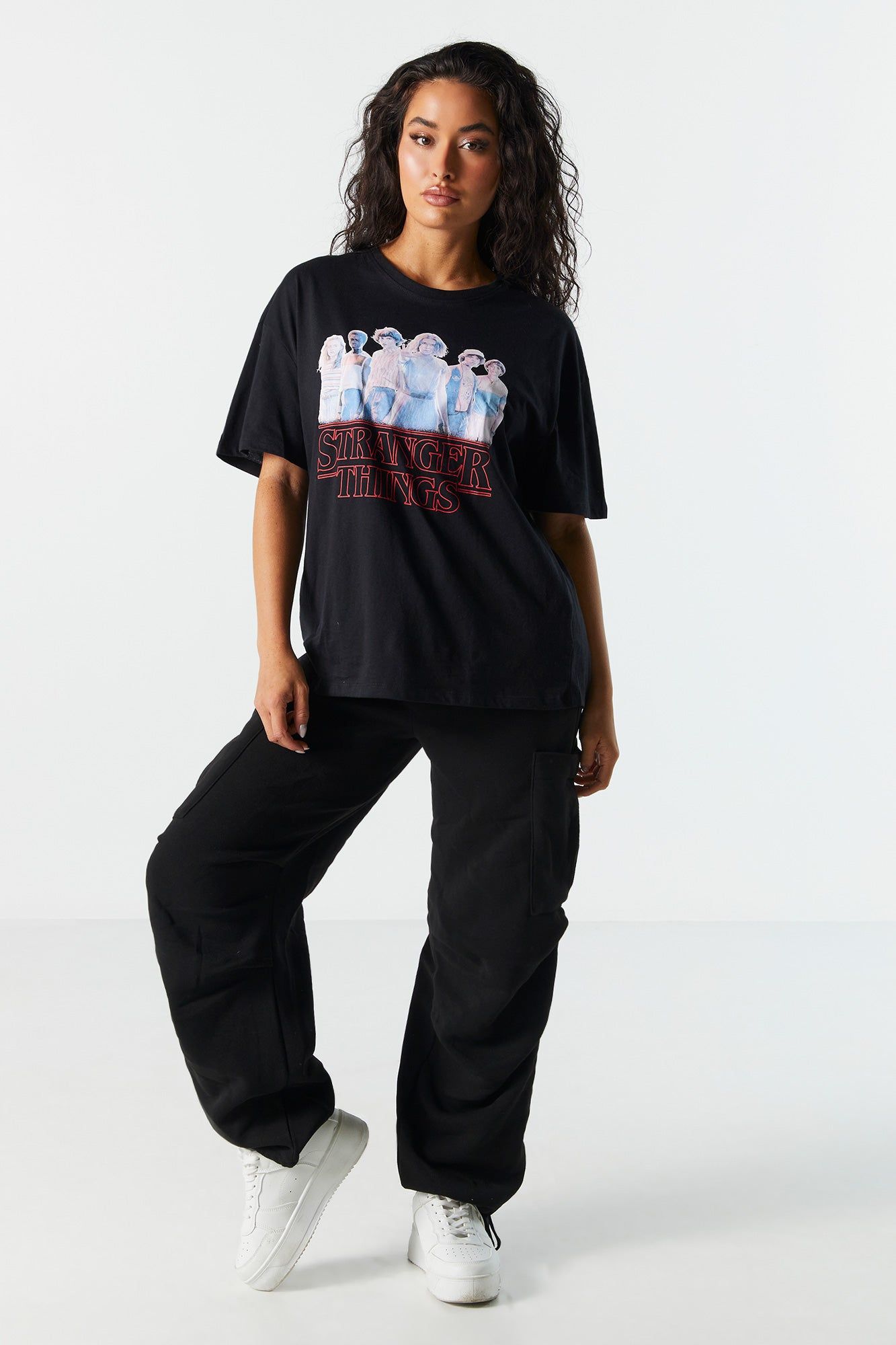 T-shirt de coupe garçonne à imprimé Stranger Things sold by Urban Planet product image thumbnail 3