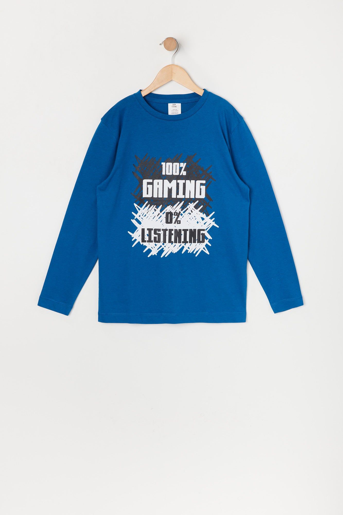 Boys Gaming Not Listening Graphic Long Sleeve Top sold by Urban Planet