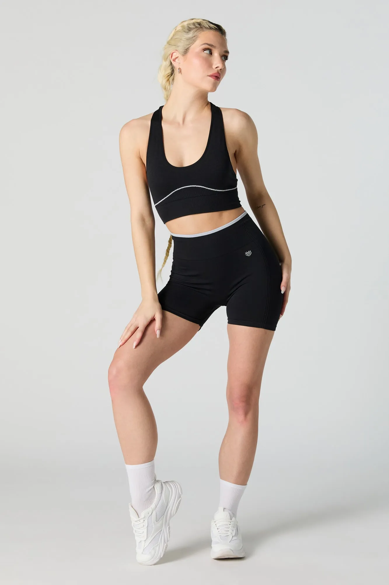 Active Seamless Ribbed Biker Short sold by Urban Planet product image thumbnail 3