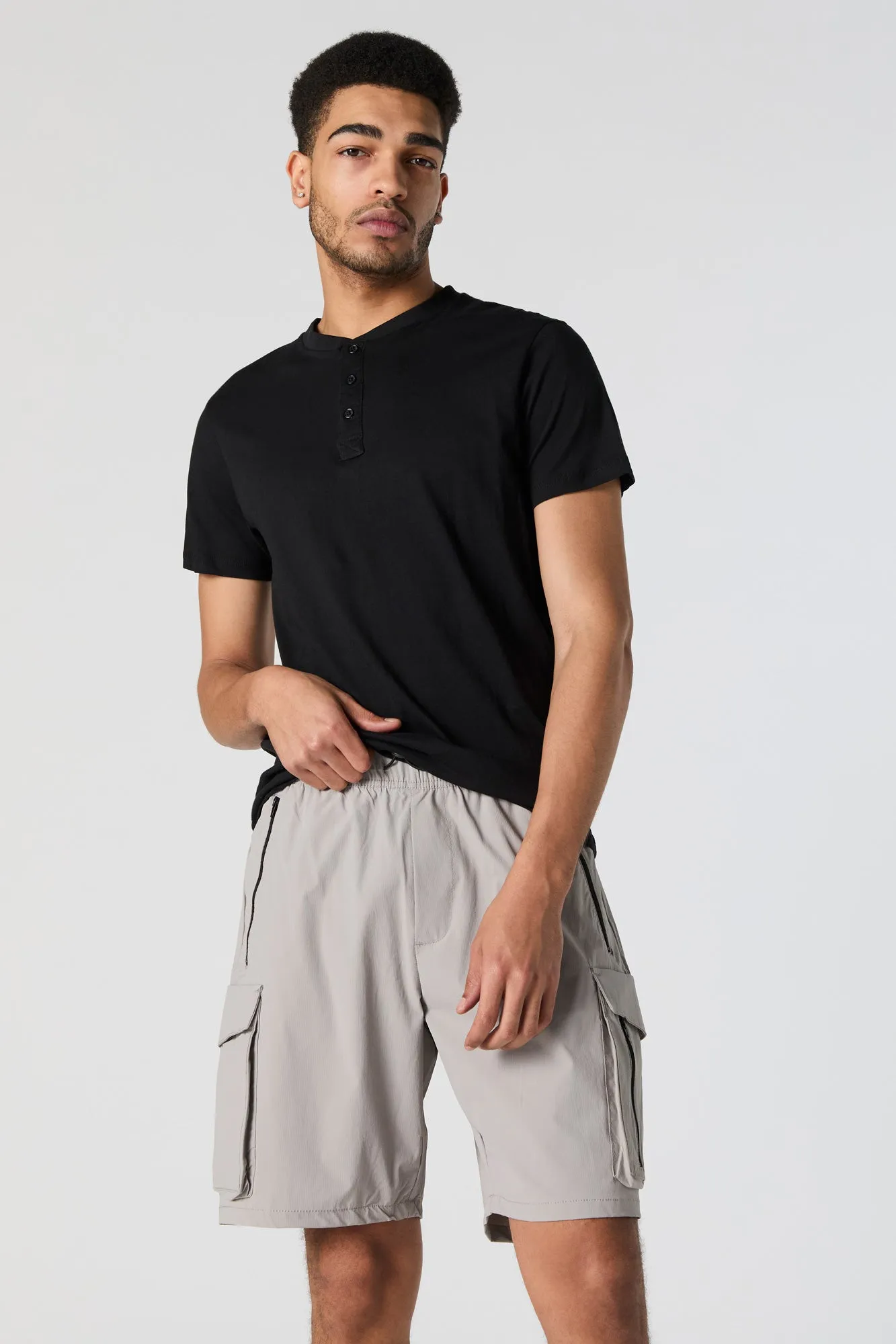 Zipper Cargo Pocket Nylon Short sold by Urban Planet product image thumbnail 5