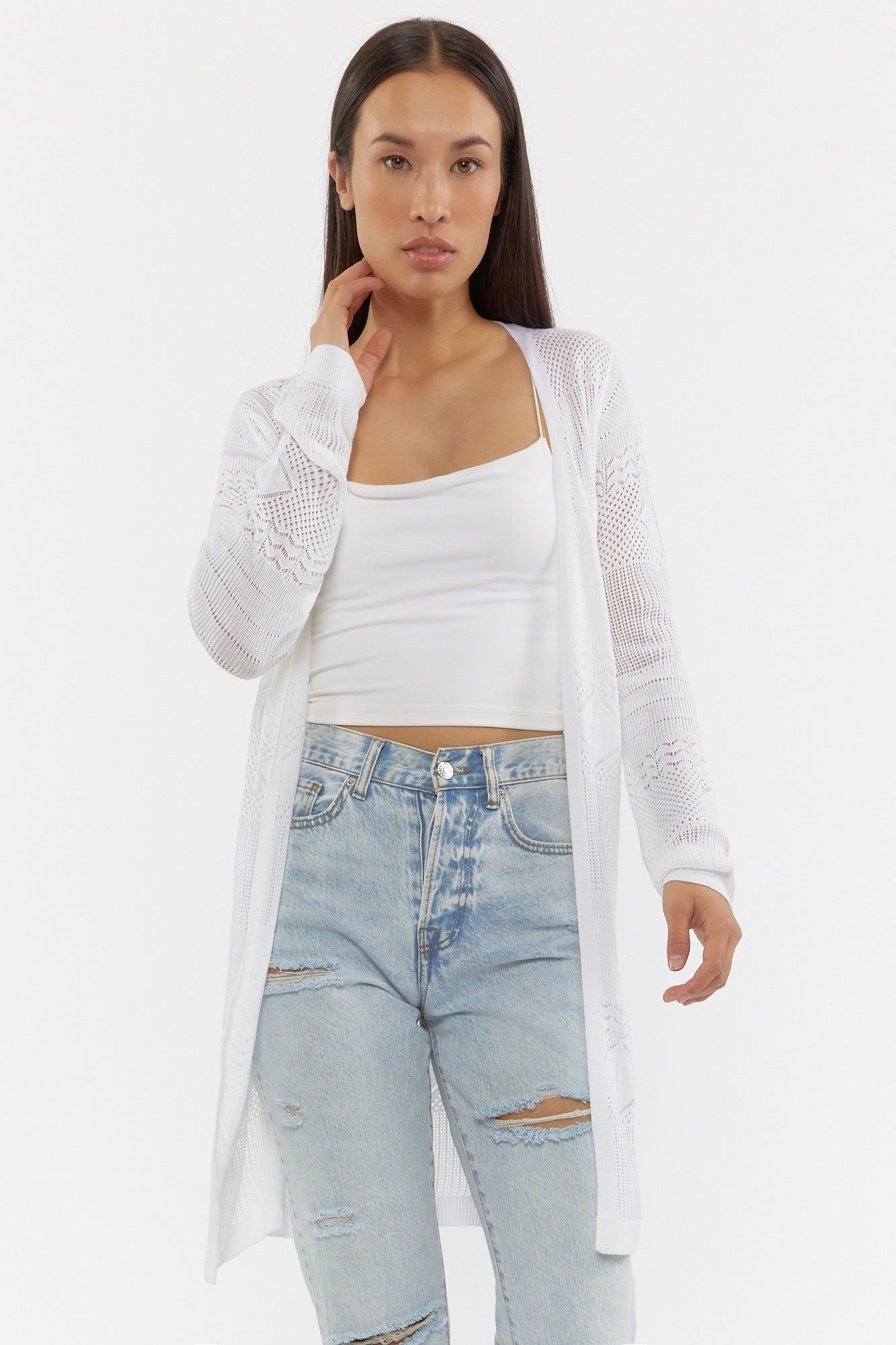 Crochet Knit Cardigan sold by Urban Planet product image thumbnail 4