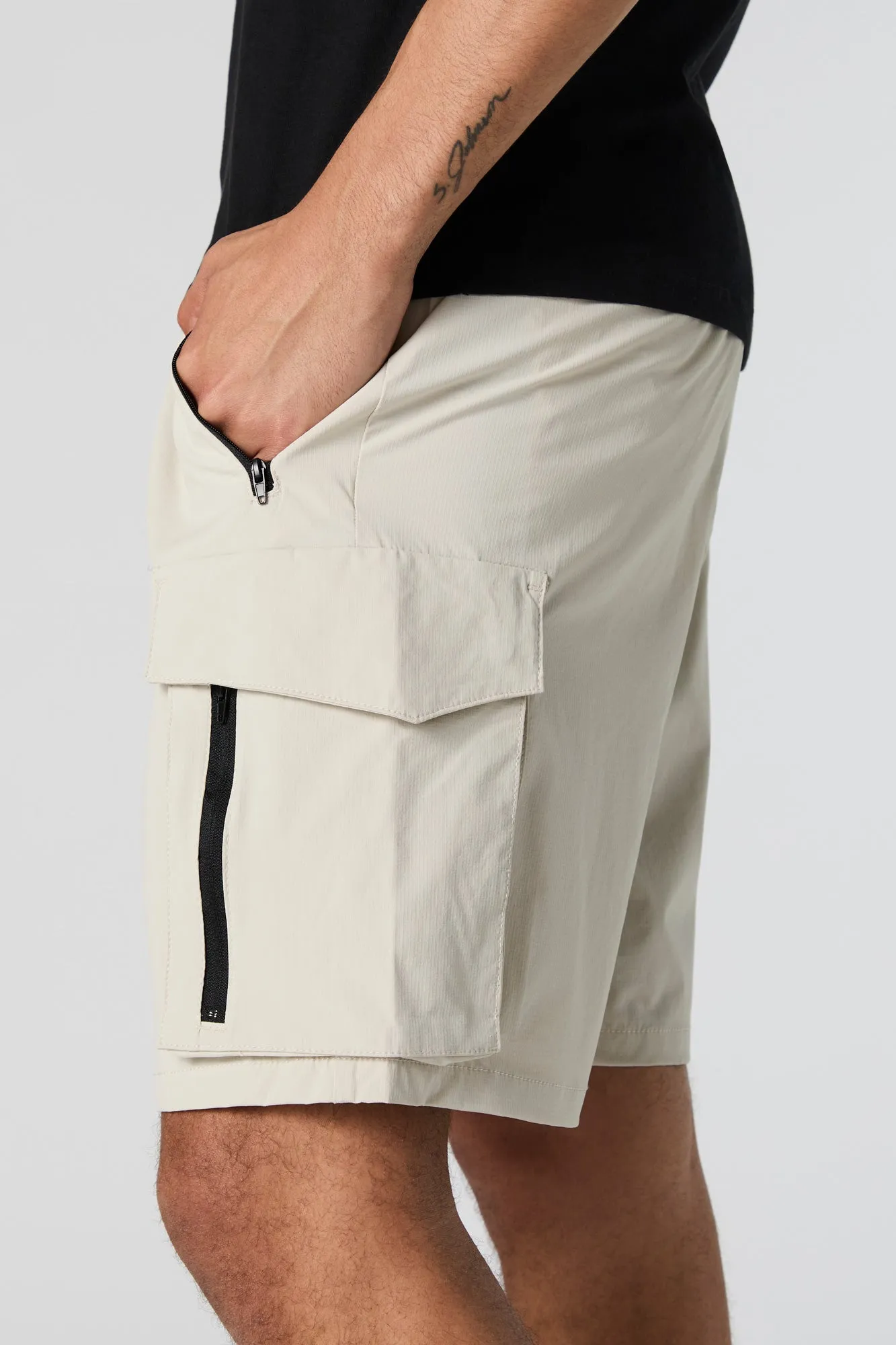 Zipper Cargo Pocket Nylon Short sold by Urban Planet product image thumbnail 4
