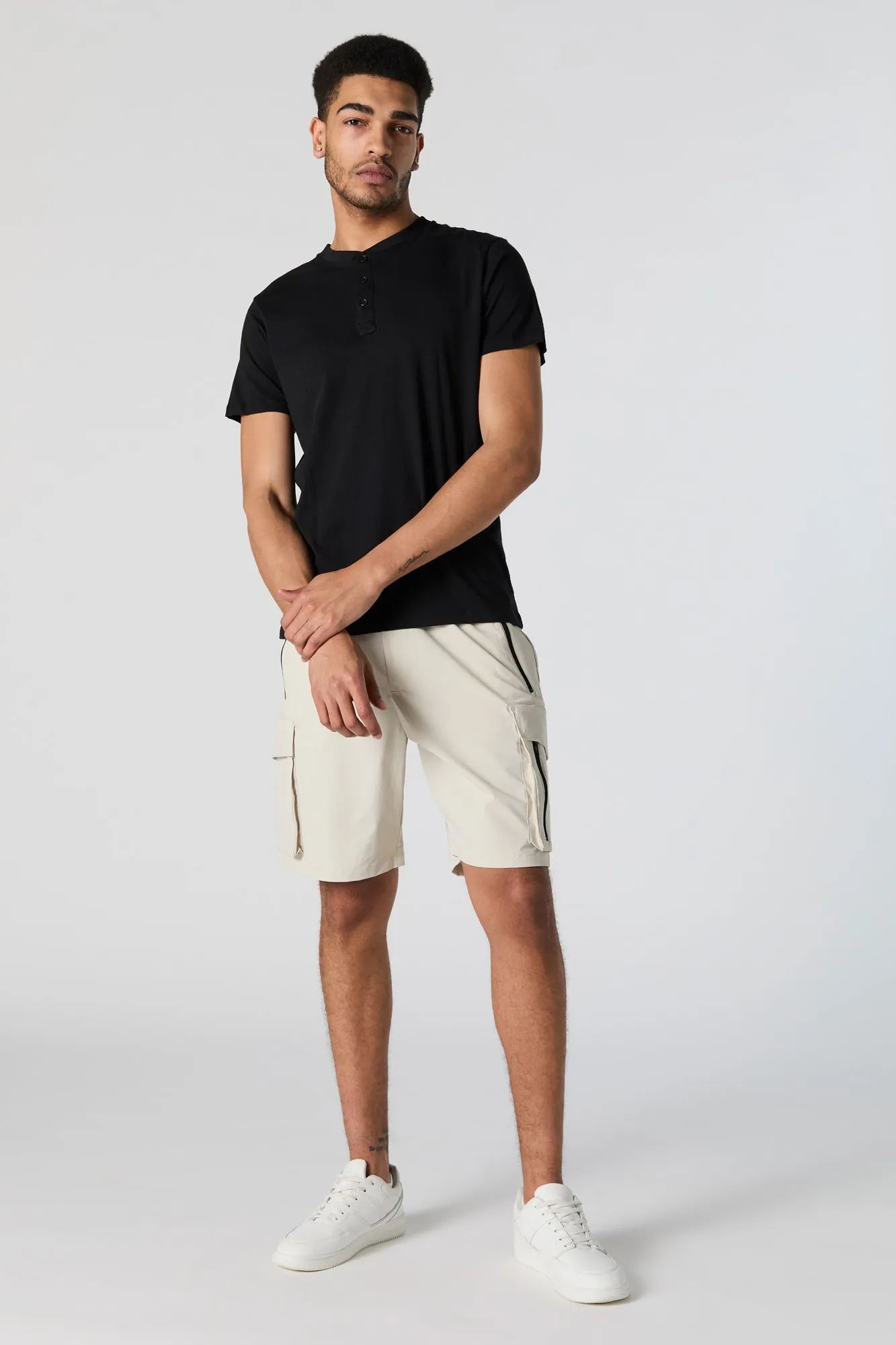 Zipper Cargo Pocket Nylon Short sold by Urban Planet product image thumbnail 2