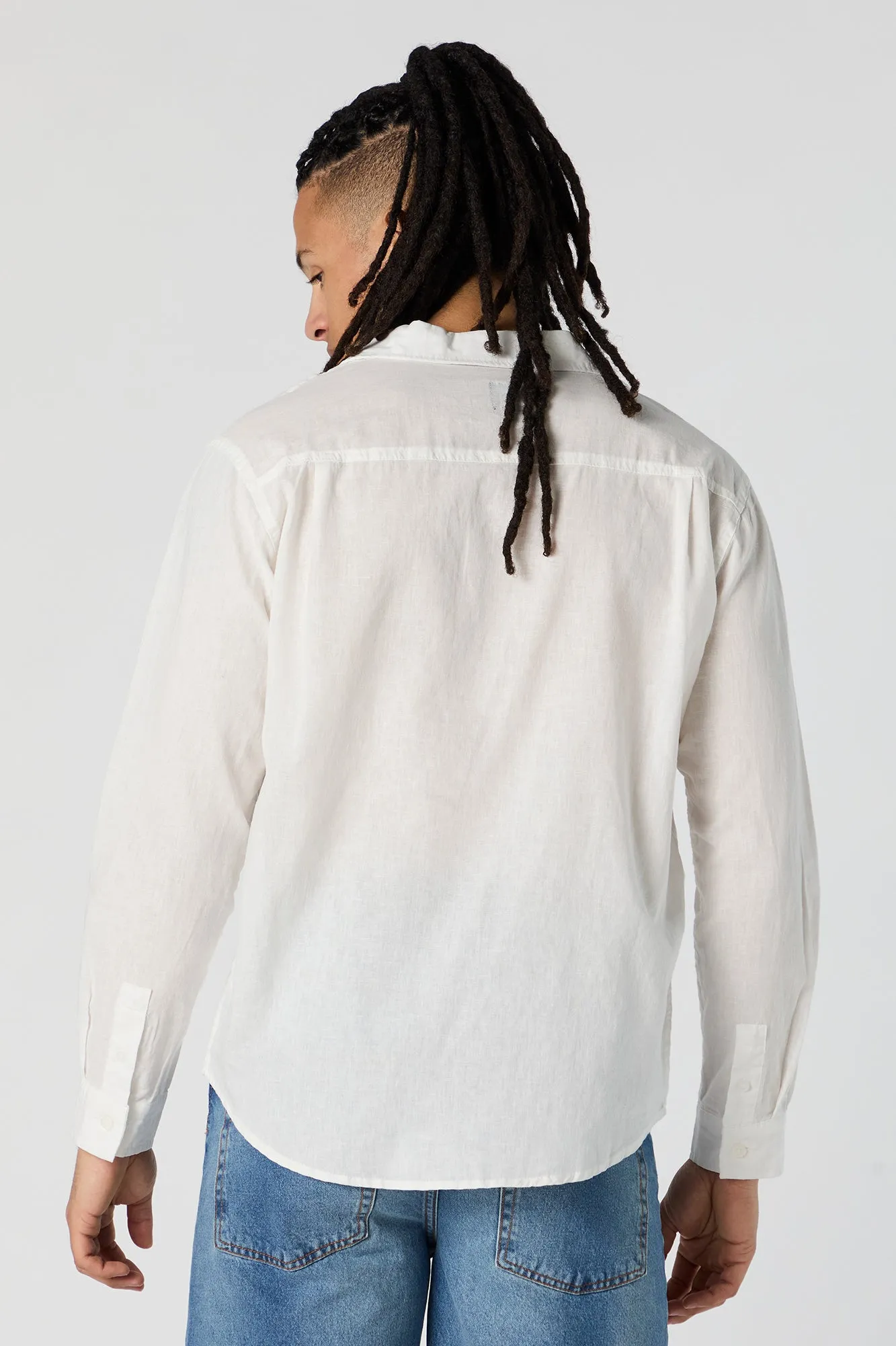 Haut boutonné en lin sold by Urban Planet product image thumbnail 2