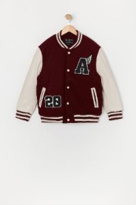 Boys A Faux Leather Varsity Jacket sold by Urban Planet
