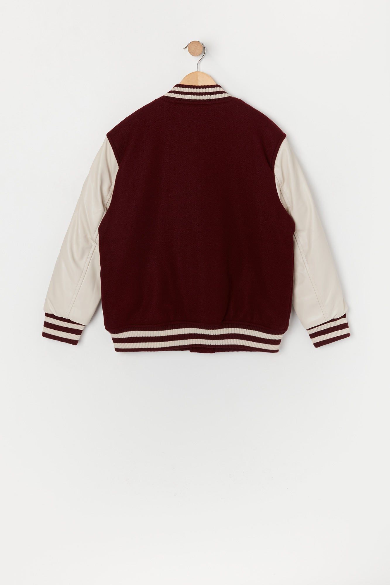 Boys A Faux Leather Varsity Jacket sold by Urban Planet product image thumbnail 2