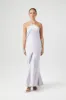 Robe maxi bain-de-soleil en satin avec liséré de dentelle sold by Urban Planet