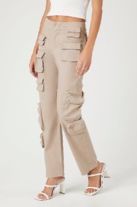 Pantalon cargo mi-taille à poches multiples sold by Urban Planet